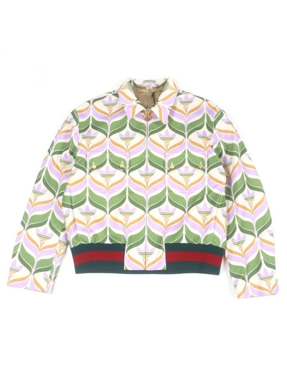 Gucci Adidas Trefoil GG Logo Webline Blouson Jacket - Picture 2 of 13